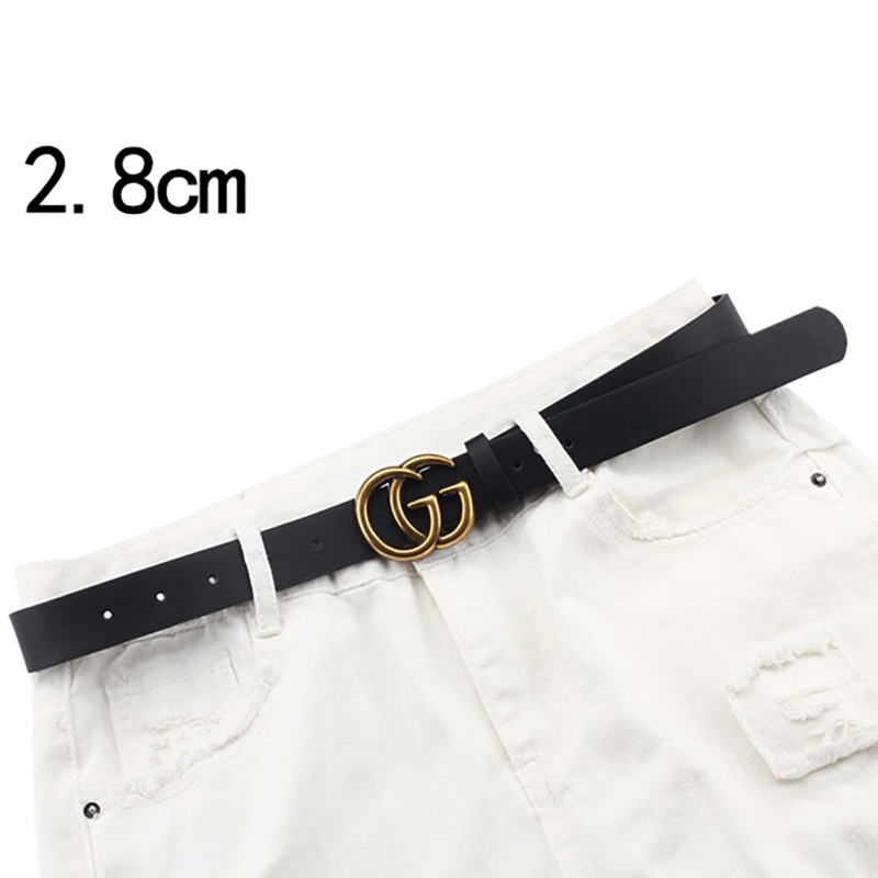 Thắt Lưng Da Pu Khóa Kim Loại Hình Tròn Thời Trang Cho Nữ