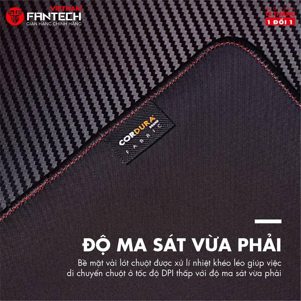 Đế Lót Chuột Cao Cấp FANTECH MPC450 ZERO-G Chất Liệu Cordura Siêu Bền Mịn Chống Xước Chống Mài Mòn - Hàng Chính Hãng