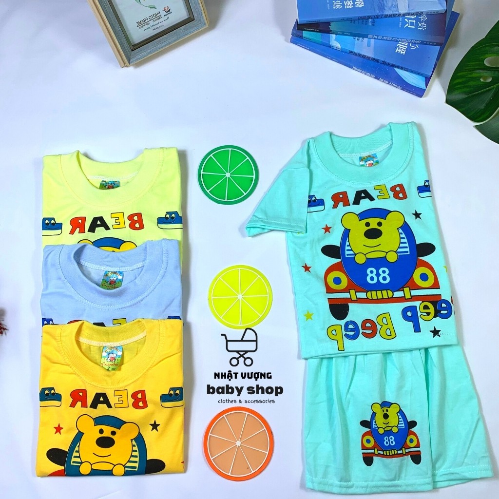 Đồ Bộ Bé Trai 😍 Giá Xưởng 😍 Vải Thun Cotton Bộ Cộc Tay Cho Bé Mặc Nhà, Bộ Quần Áo Trẻ Em Dễ Thương Mùa Hè 2021 01