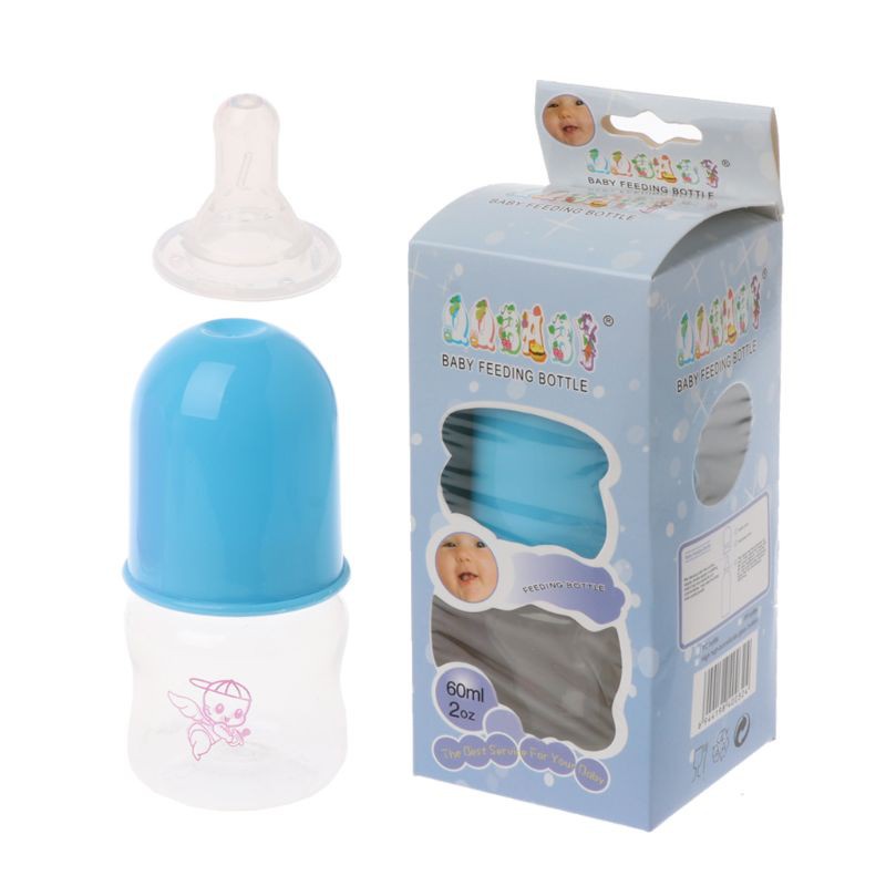 INN Lovely Baby Mini Portable Feeding BPA Free Safe Newborn Kids Nursing Care Feeder Fruit Juice Milk Bottles 60ML