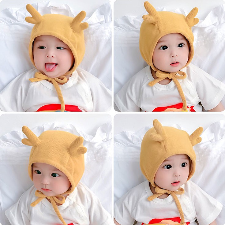 Mũ giữ ấm phối tai hươu dành cho bé