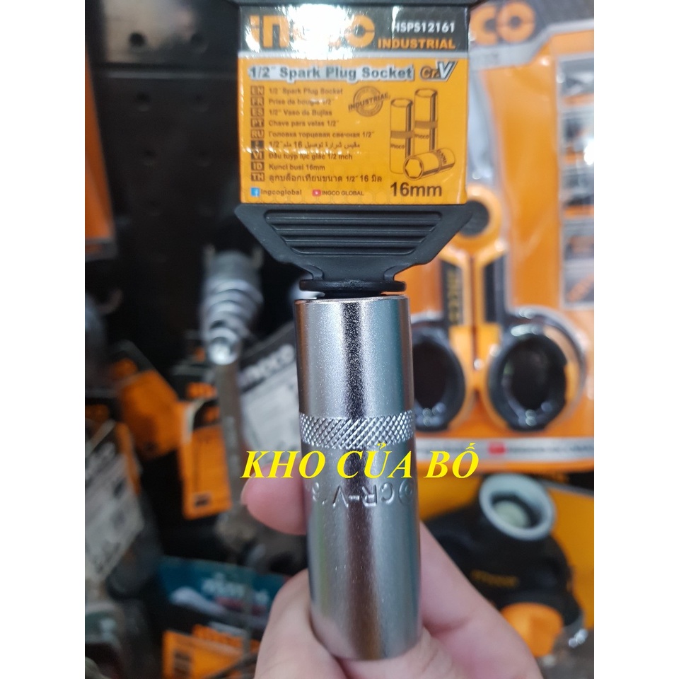 Đầu tuýp mở bugi 1/2"- 16mm INGCO HSPS12161
