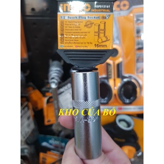 Đầu tuýp mở bugi 1/2"- 16mm ingco hsps12161