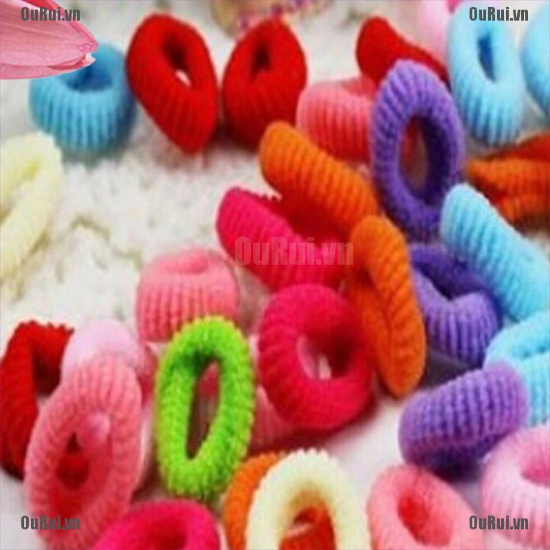 Set 90 Dây Cột Tóc Co Giãn Xinh Xắn Cho Bé Gái