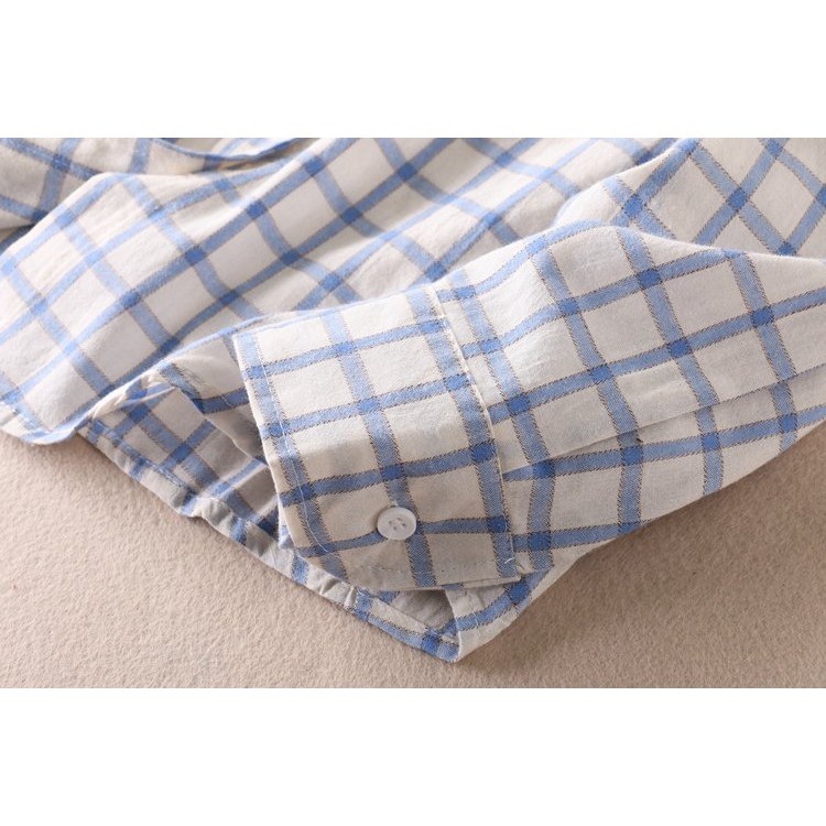Áo sơ mi kẻ caro màu sáng form rộng cá tính, trẻ trung sm82