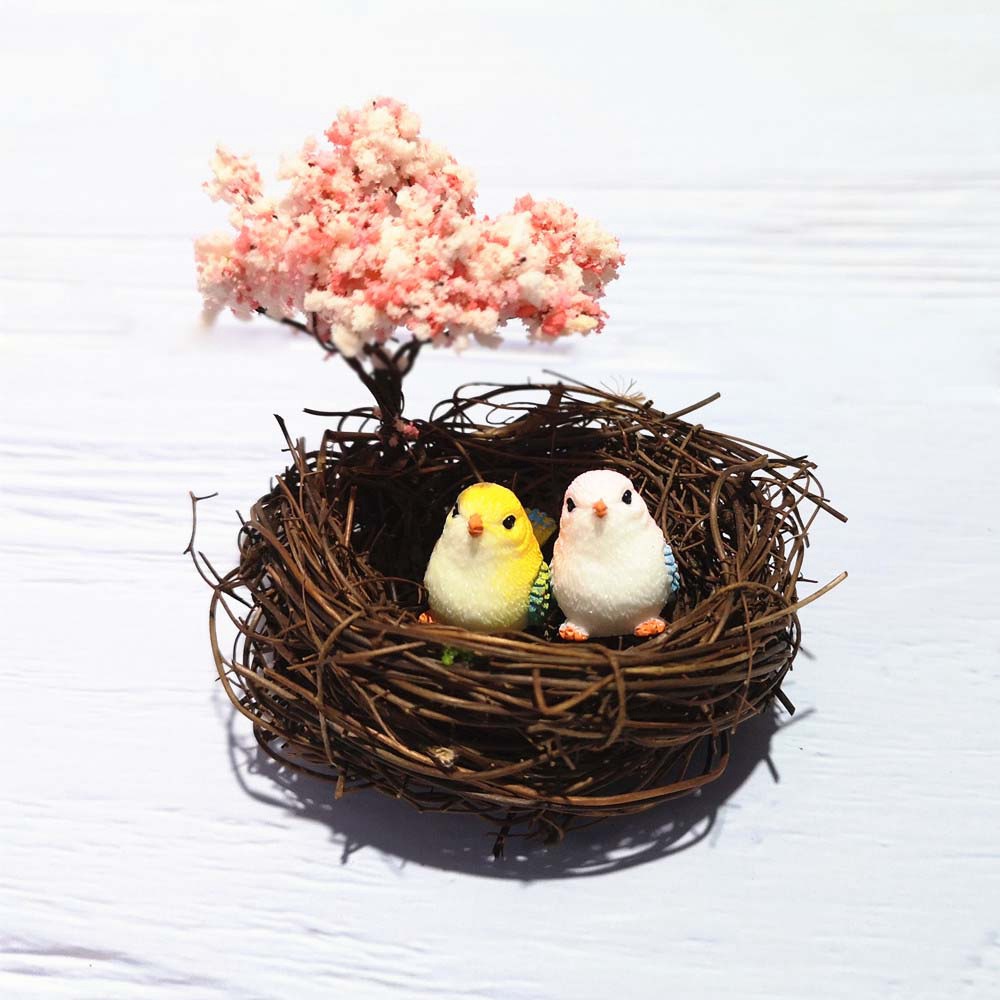 Set 4 Mô Hình Chú Chim Nhỏ Dễ Thương Dùng Trang Trí Tiểu Cảnh / Nhà Búp Bê