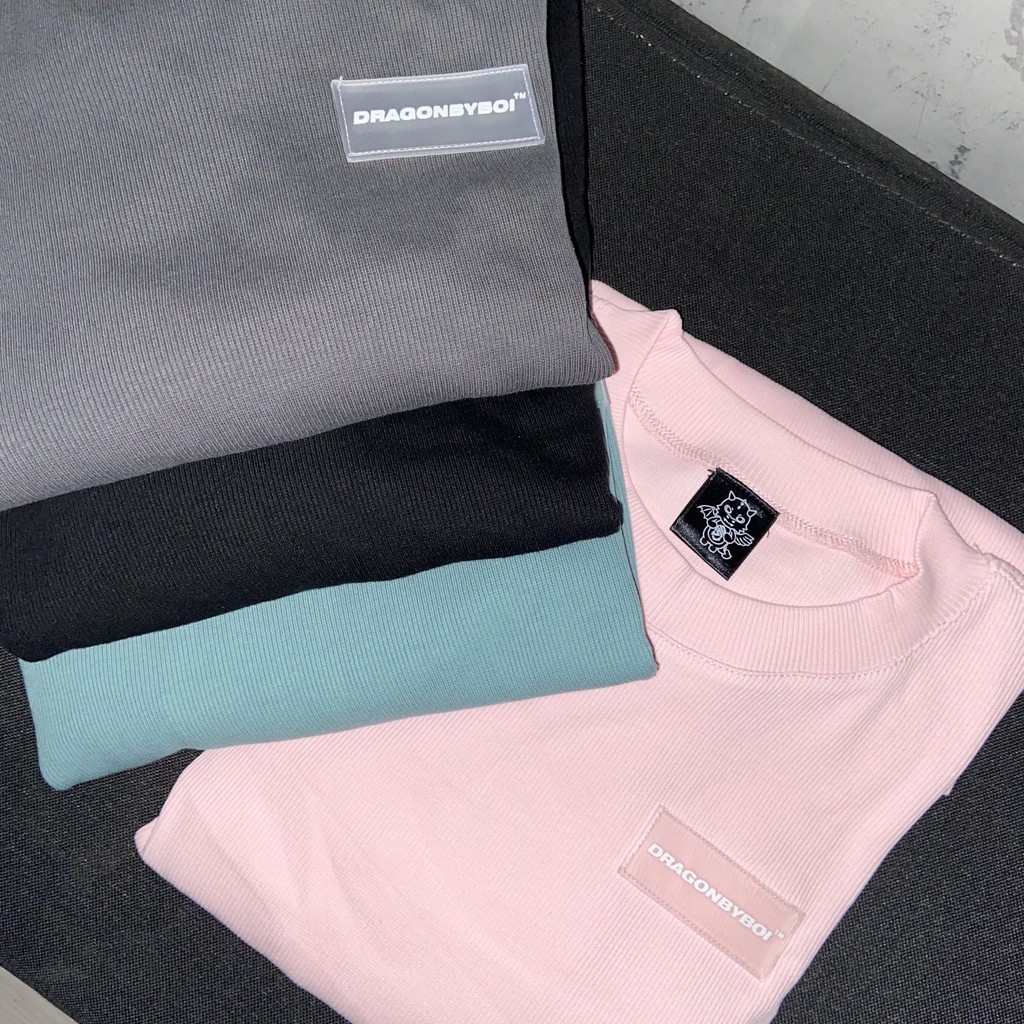 Áo Tay Dài Vải Gân 100% Cotton Cao Cấp - Áo Tee Long Sleeve Dragonbyboi BASIC FREESIZE Nhiều màu | BigBuy360 - bigbuy360.vn