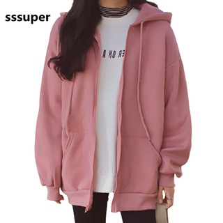 Áo khoác tay dài màu trơn phong cách Hàn Quốc