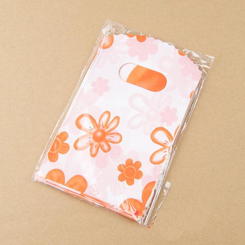 HL Bộ 100 Túi Nhựa Đựng Quà Xinh Xắn 14x9cm