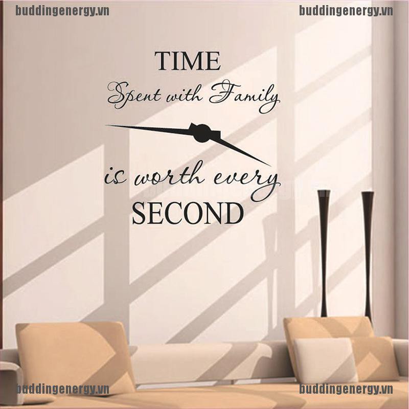1 Sticker Dán Tường Với Họa Tiết Hình Chữ Time Spent Độc Đáo Dùng Trang Trí Nhà