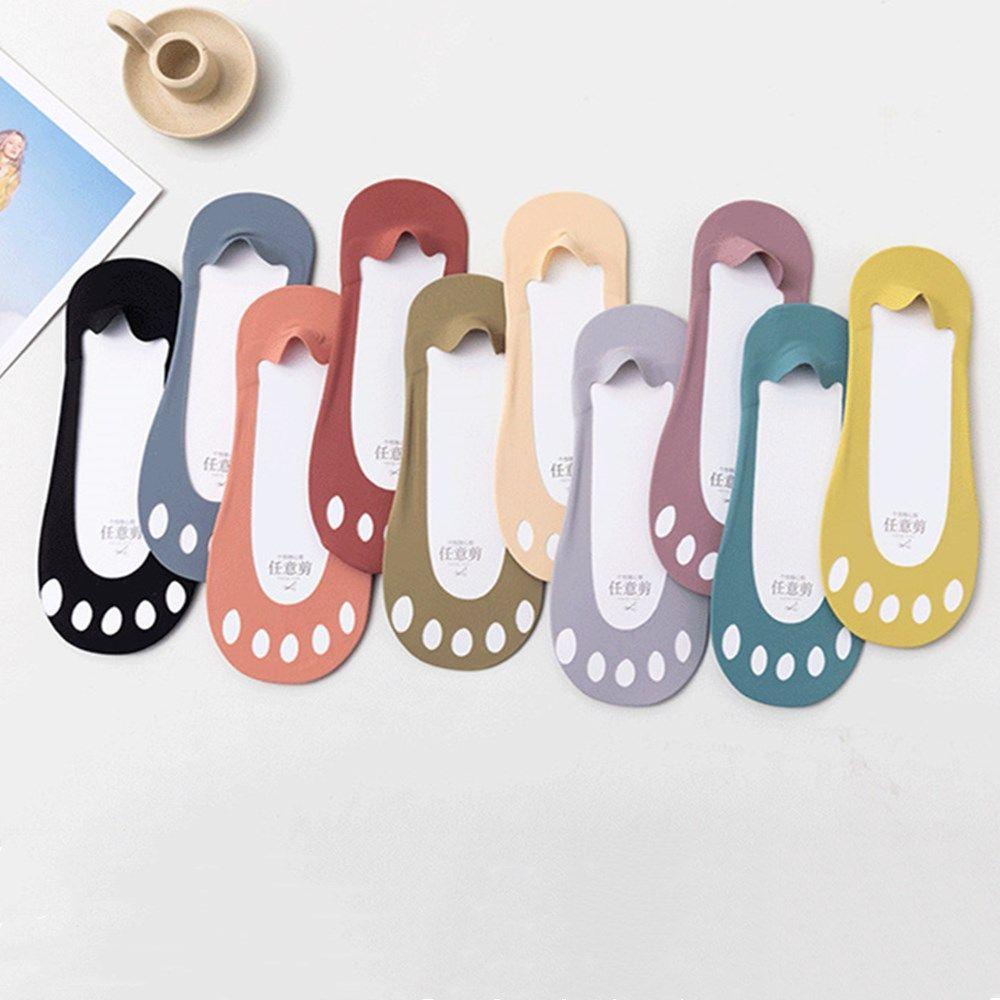 Vớ Thuyền Bằng Lụa Lạnh Mỏng Thoáng Khí Chống Trượt Cho Nữ