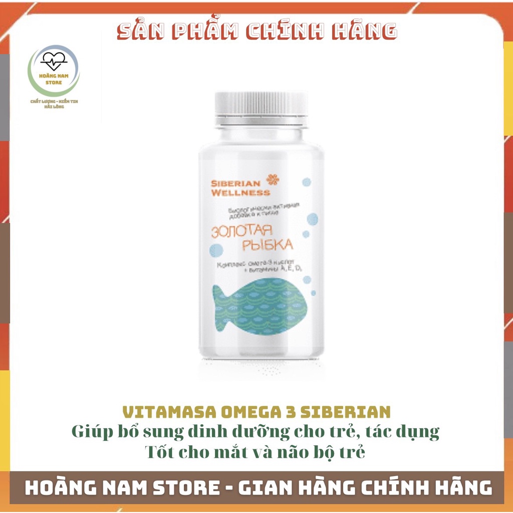 Thực phẩm Siberian VitaMama Omega-3, giúp bổ sung vitamine và khoáng chất, tác dụng tốt cho mắt và não của trẻ, hộp 90v