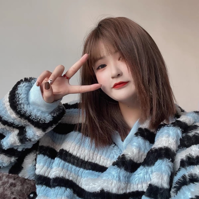 Sweater Cổ Tim Chất Len lông Mềm Siêu Ấm