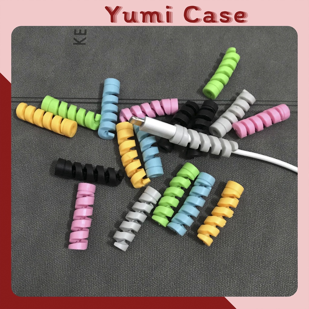 Lò xo xoắn bọc bảo vệ dây cáp điện thoại, tai nghe chống đứt - 1 cái Yumi Case