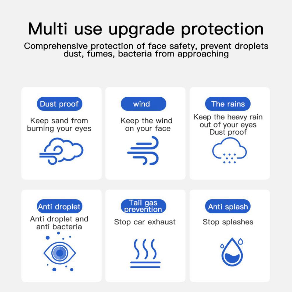 bảo vệ kính Mặt Nạ Trong Suốt Bảo Vệ Mặt Chống Bụi / Tia Uv / Nước Bắn 2021 | BigBuy360 - bigbuy360.vn