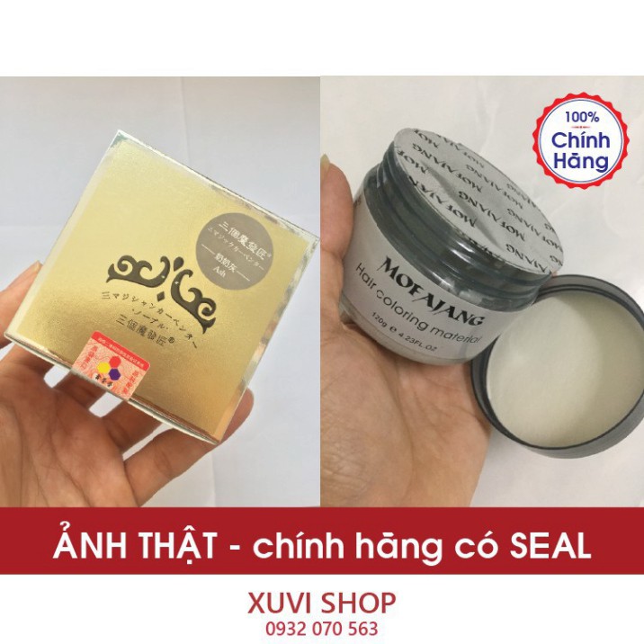 Sáp Vuốt Tóc Màu Nhuộm Tạm Thời Nam Nữ MOFAJANG, KALANXUAN, ASH MUD xám khói,trắng,nâu,đen,đỏ,vàng,xanh dương Xđẹp