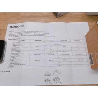 đèn led downlight 5w âm trần nanoco -phi 90