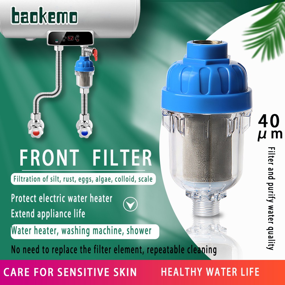 Máy lọc nước tắm gia đình Máy giặt vòi hoa sen mưa Máy nước nóng phía trước Bộ lọc Unibody để loại bỏ tỷ lệ và rỉ sét
