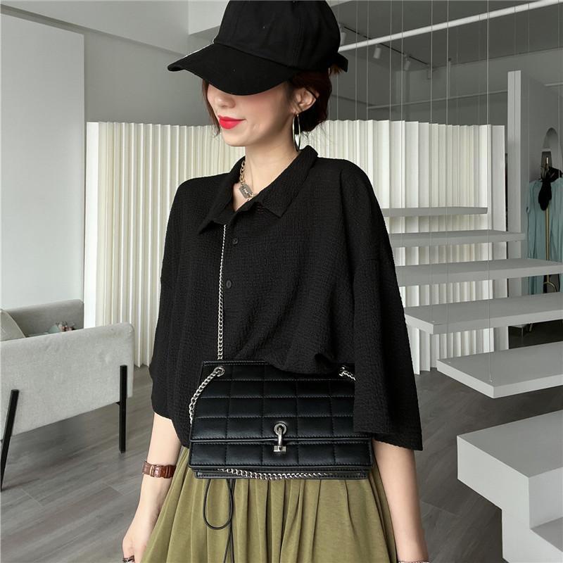 Áo polo Tay Ngắn Dáng Rộng Phong Cách Mỹ Thời Trang Mùa Hè 2022 Niche Cho Nữ 2-300kg