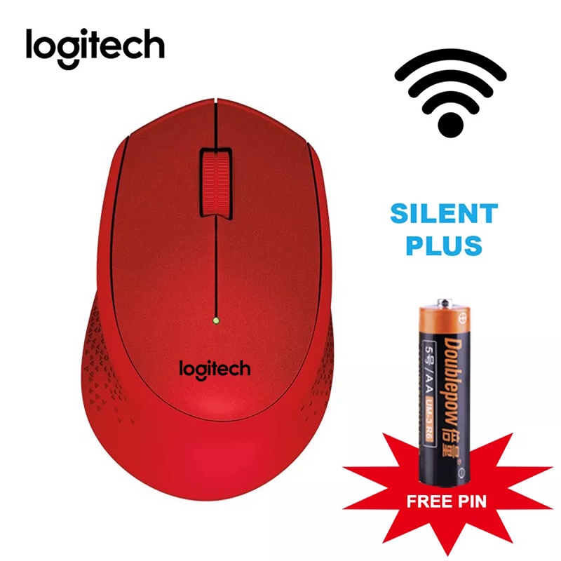 Chuột không dây Logitech M331 (Xám đỏ) - Bảo hành 1 tháng - LJM331