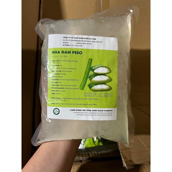 Thạch nha đam Peso túi 1kg mix sữa chua, chè, đồ uống