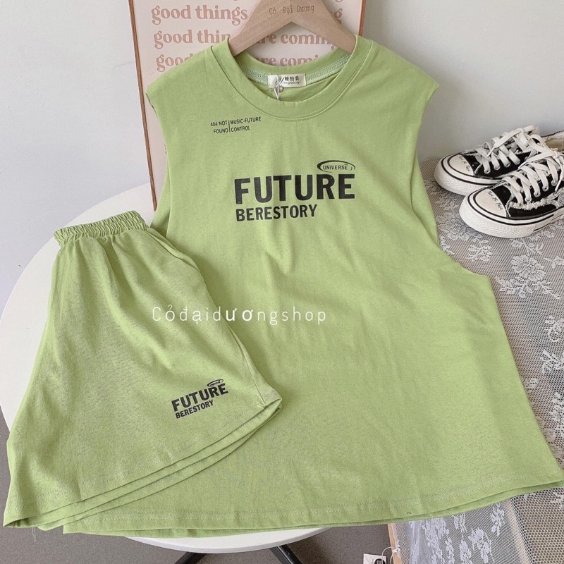 [Sale Sốc] Bộ Tanktop In Ngực FUTURE Kèm Áo Trong - Set Thể Thao 3 Lỗ Ulzzang Hot(video + ảnh thật)
