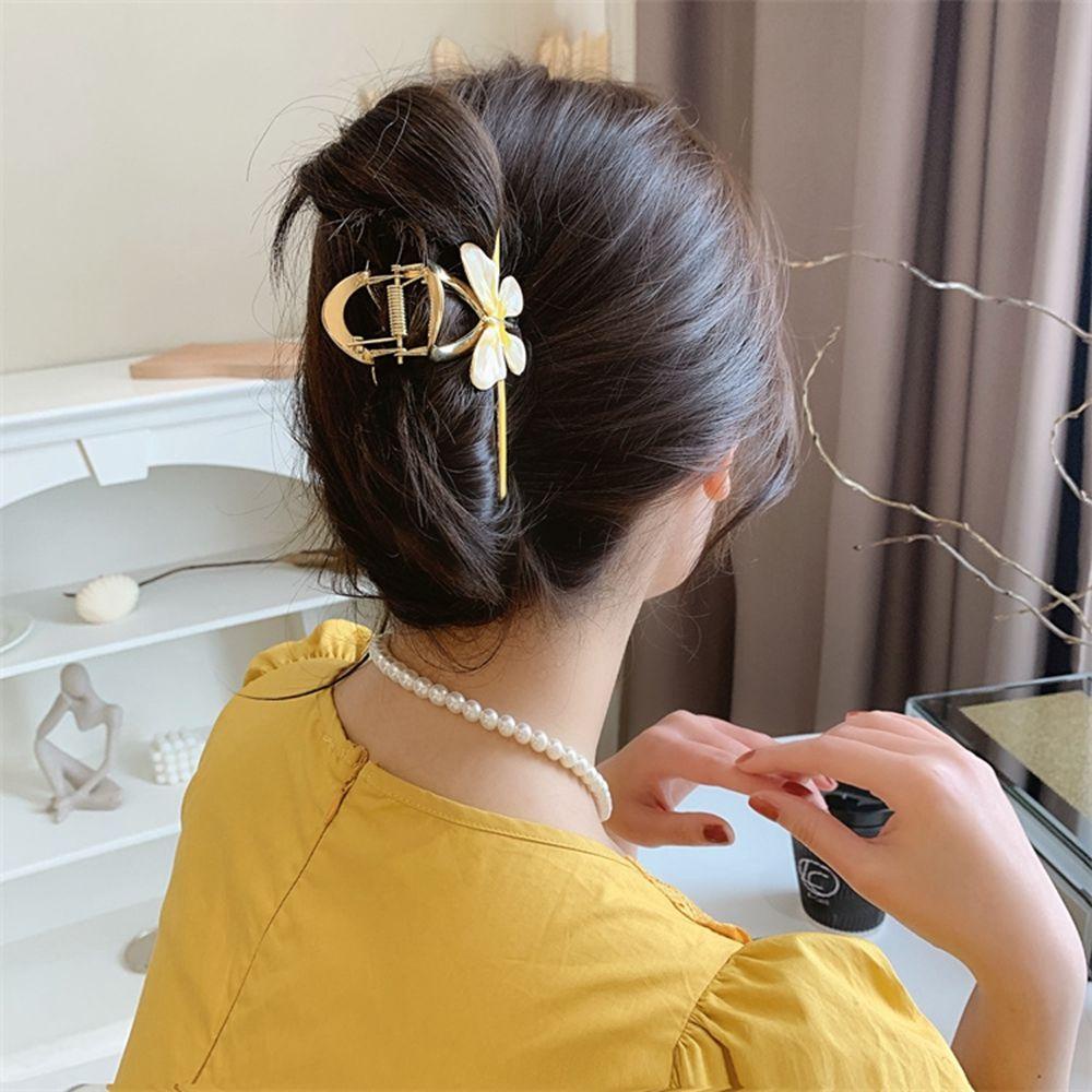 Kẹp Tóc Càng Cua Họa Tiết Hình Học Đơn Giản Cỡ Lớn|Kẹp Tóc Thiết Kế Xinh Xắn Thời Trang Cho Nữ