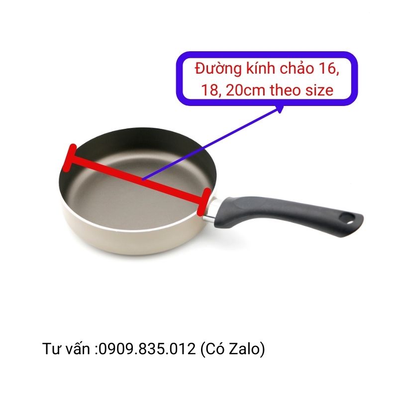 CHẢO CHỐNG DÍNH BẾP TỪ MINI CAO CẤP 16CM 18CM 20CM SMARTCOOK SM7217 SM7218 SM7219