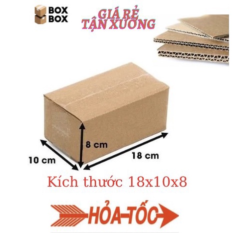 Combo 10 thùng hộp carton bìa giấy đóng gói hàng kích thước 18x10x8 giá rẻ tận xưởng giao hỏa tốc nhận hàng ngay