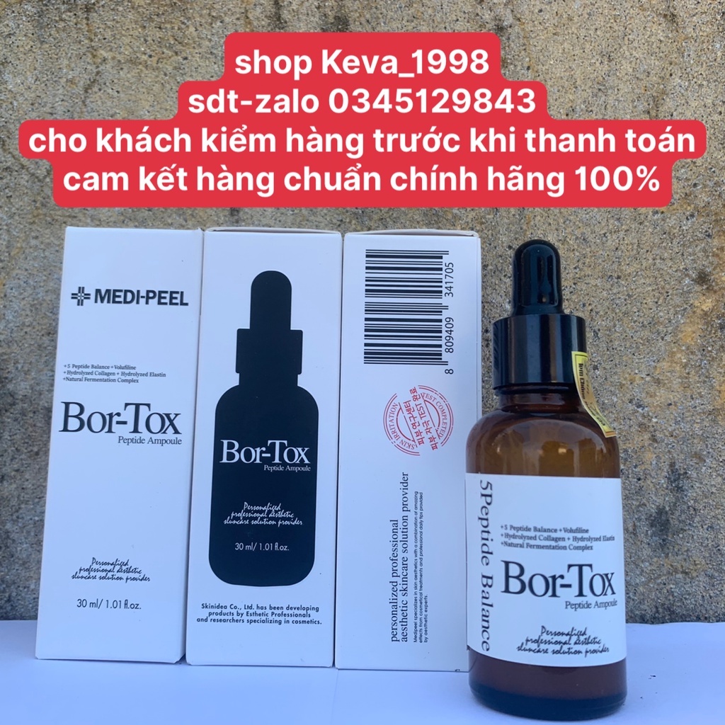 ( cam kết chuẩn chính hãng 100% )-Tinh chất chống lão hóa căng bóng da Medi Peel Bortox Peptide 30ml