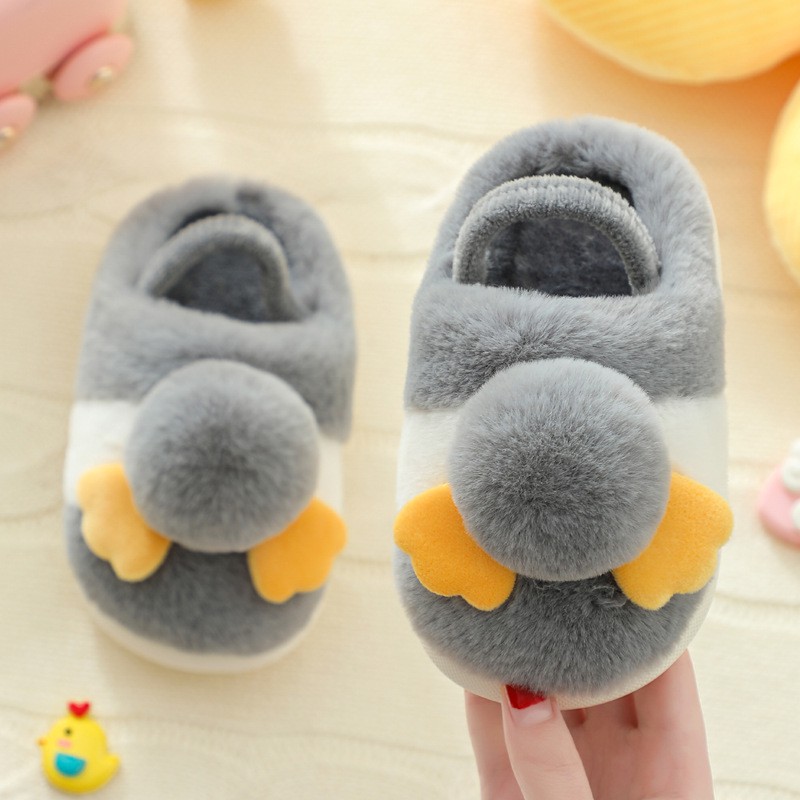 Dép Bông Đi Trong Nhà Cho Bé Yêu Hình Gà Con Đáng Yêu Từ 1-3 Tuổi Nhà Bạn Có Quai Sau