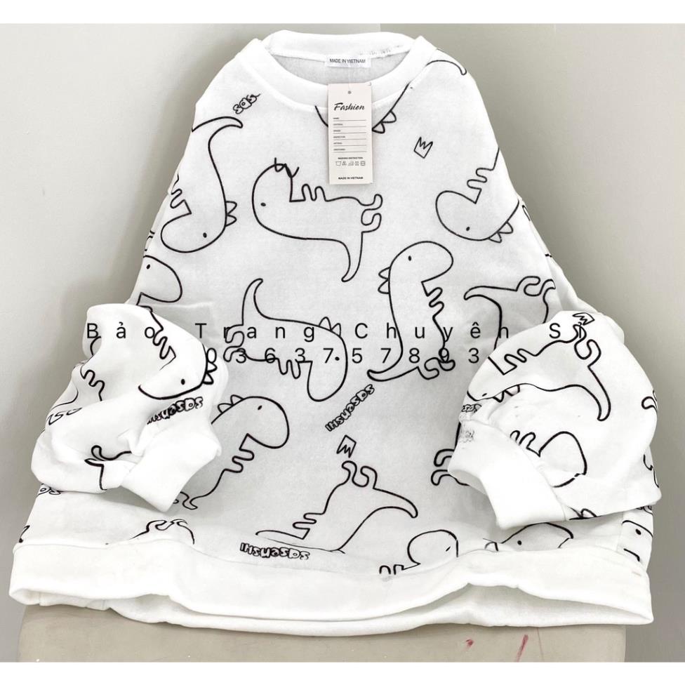 Áo Nỉ Sweater Nỉ Ngoại Khủng Long Unisex Nam Nữ Phong Cách Ulzzang