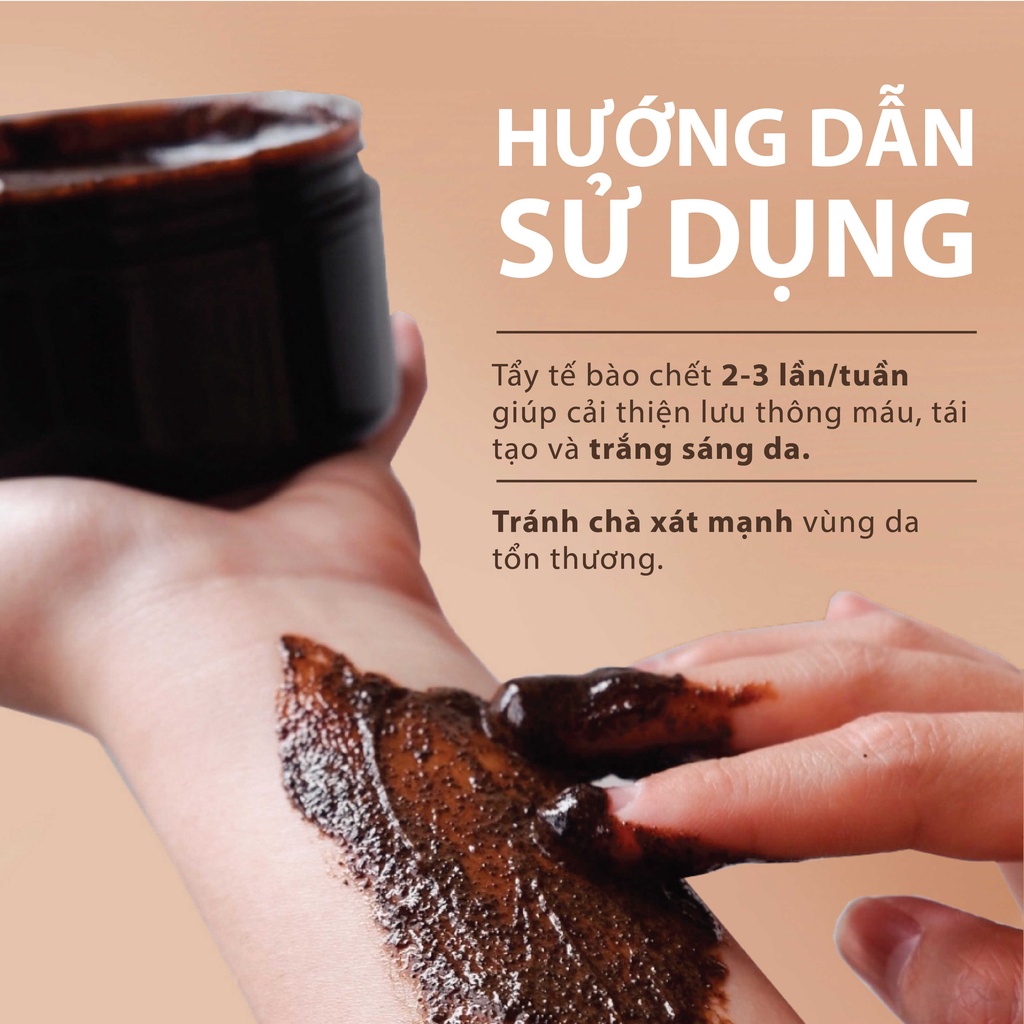 Tẩy Tế Bào Chết Cà Phê Trắng Da, Mờ Thâm MILAGANICS Scrub Coffee Whitening, Tẩy Da Chết Body 280gr (Hũ)