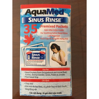 Hộp 35 gói muối rửa mũi Aquamed