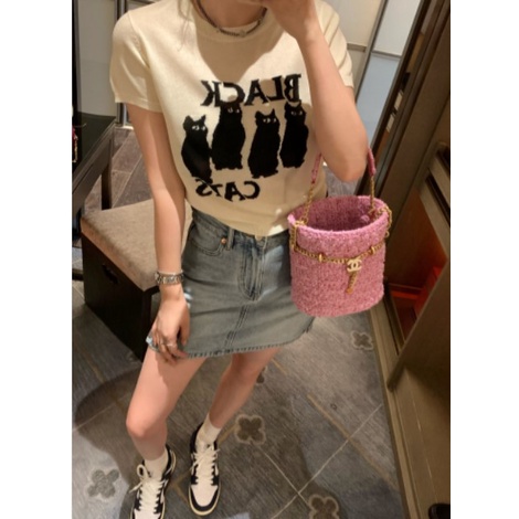 Áo Thun Dệt Kim In Họa Tiết anime Đơn Giản Thời Trang Hàn Quốc