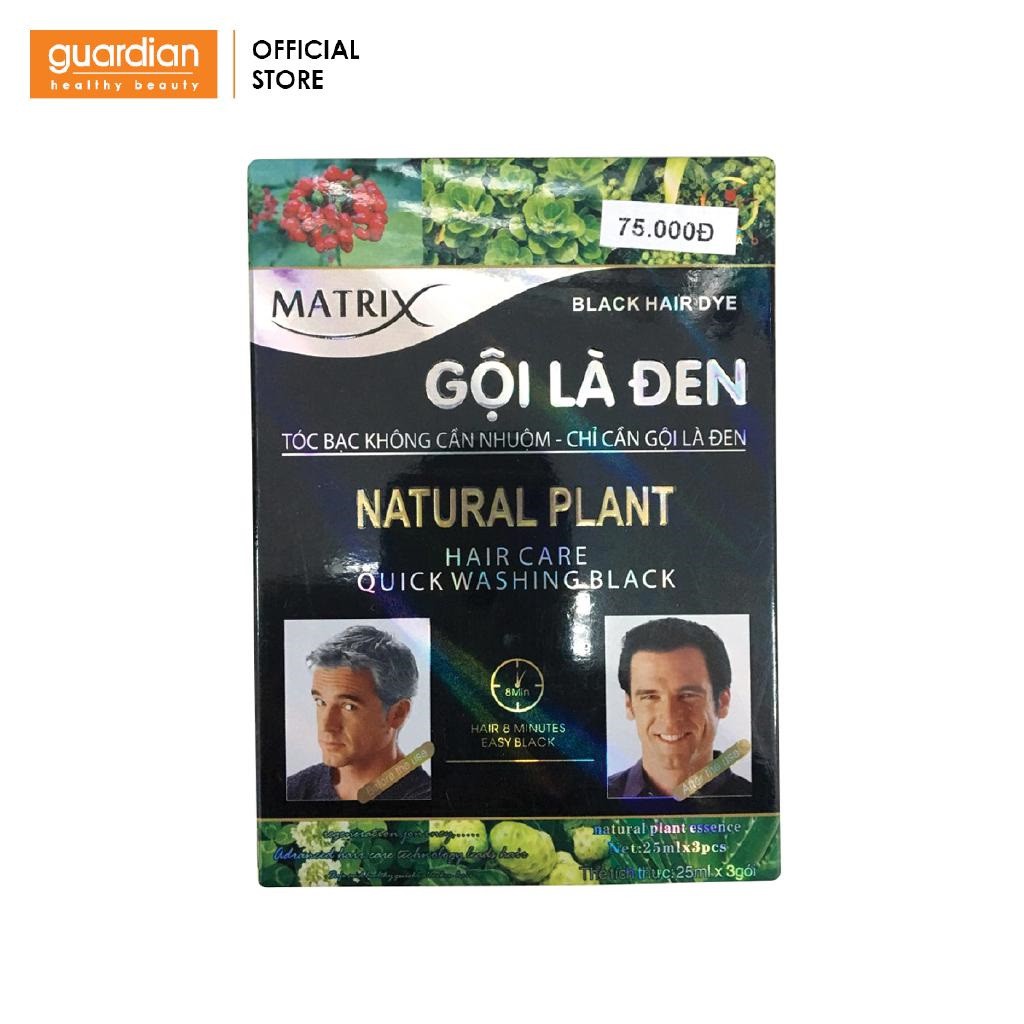 Hộp 3 gói Dầu gội đen tóc Matrix gội là đen 25ml x 3 gói | BigBuy360 - bigbuy360.vn