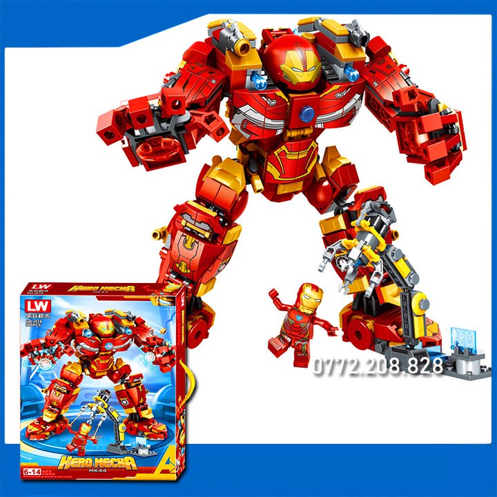 Lego Ninjago Avengers Iron Man  ❤️ 568 Mảnh Ghép ❤️ Bộ Lego Ninjago Xếp Hình Siêu Robot Người Sắt