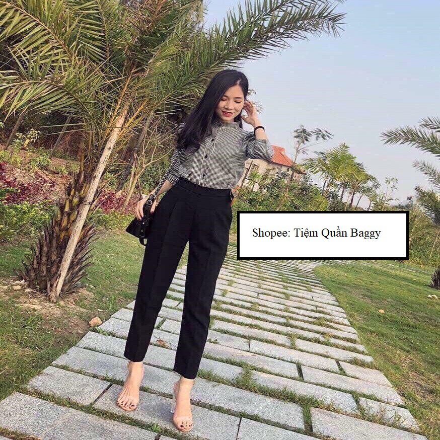 [Mã FAMAYWA giảm 10K đơn 50K] Quần baggy cạp chun lưng cao khóa sườn chất tuyết mưa cao cấp | BigBuy360 - bigbuy360.vn