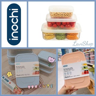 [Bộ] Hộp Đựng Thực Phẩm Bảo Quản Tủ Lạnh HOKKAIDO Inochi (Dạng Chữ Nhật)