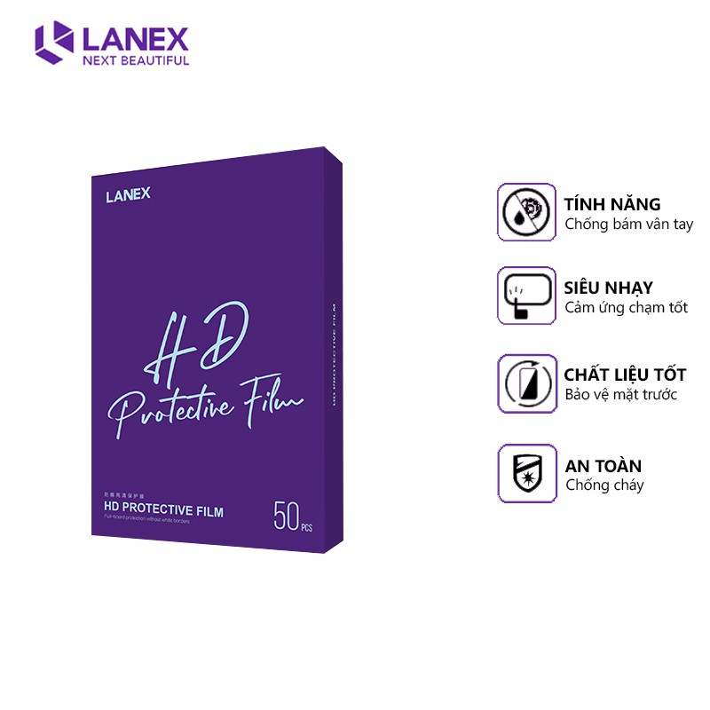 Miếng dán màng hình Lanex LS-001 bảo vệ mặt trước điện thoại, chất liệu TPU, giảm va chạm và trầy xước