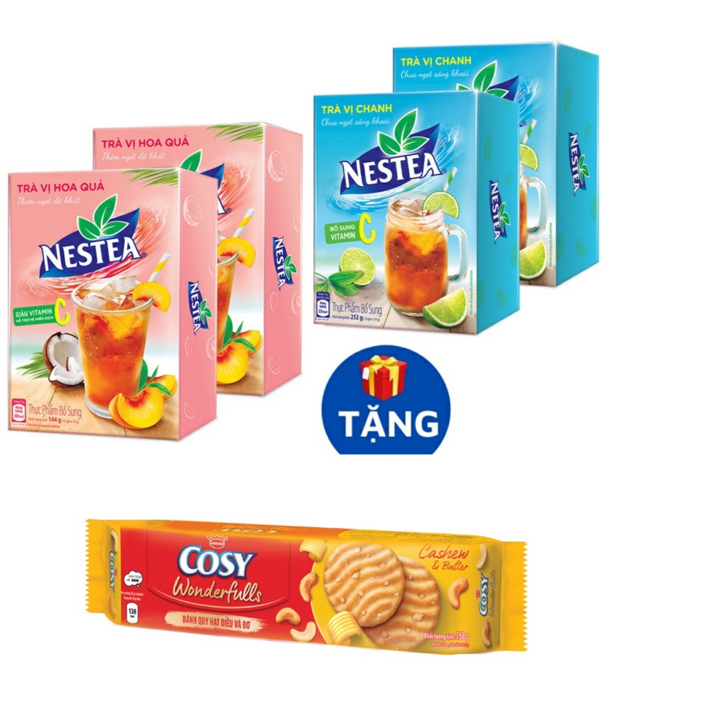 Combo 4 hộp trà chanh Nestea Hộp 252g (18 gói x 14g)