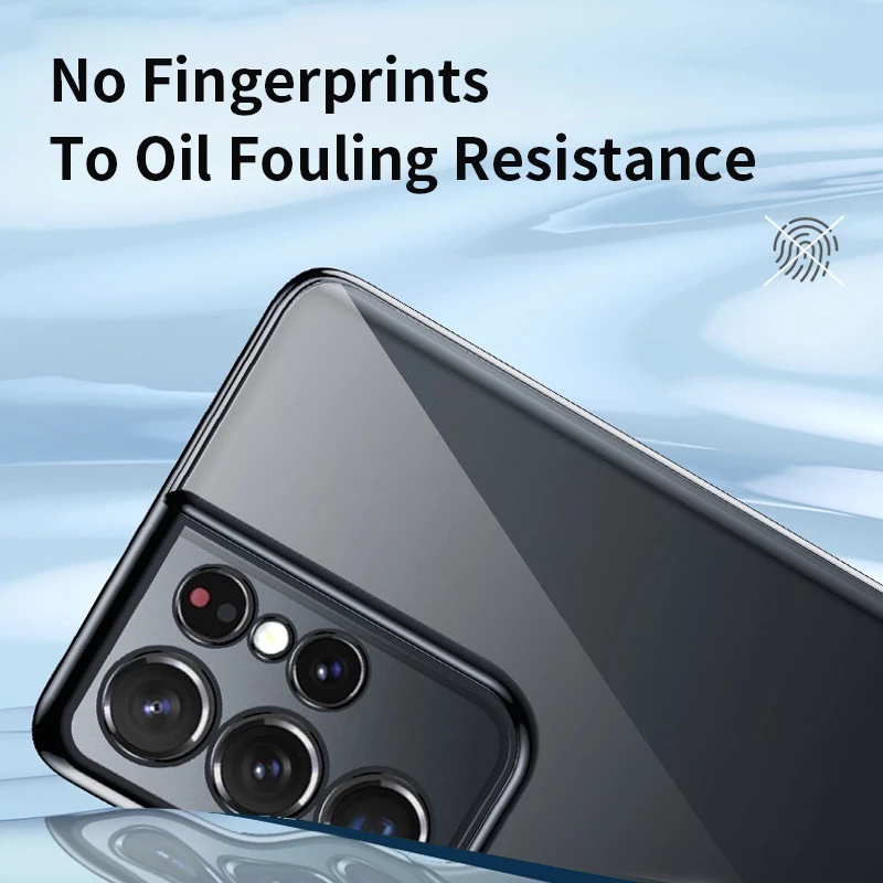 Luxury Gold Plating Case For Samsung S21 FE S22 Ultra Plus  Camera Protect Transparent Soft Silicone Cover