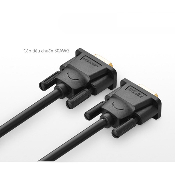 Dây cáp COM RS-232 đực sang đực dài 5M UGREEN DB101 20156 - Hàng chính hãng