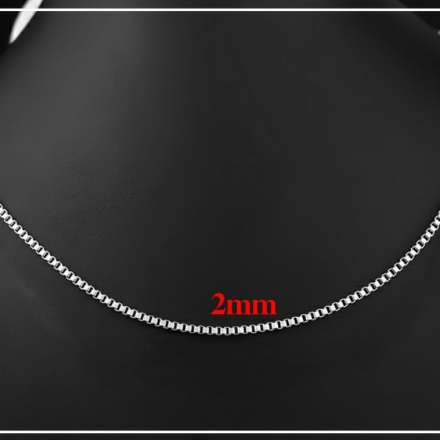 Dây chuyền nữ inox kiểu hộp vuông nối cực xinh