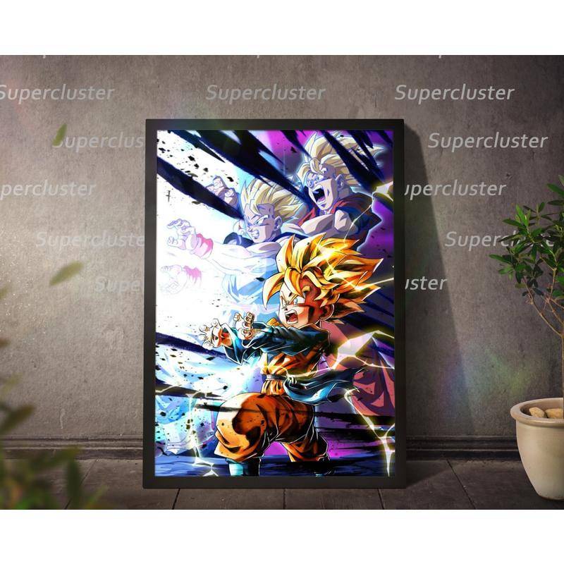 Tranh Vải Bạt Treo Tường Trang Trí In Hình Nhân Vật Goku Vegeta Trong Phim Hoạt Hình Dragon Ball