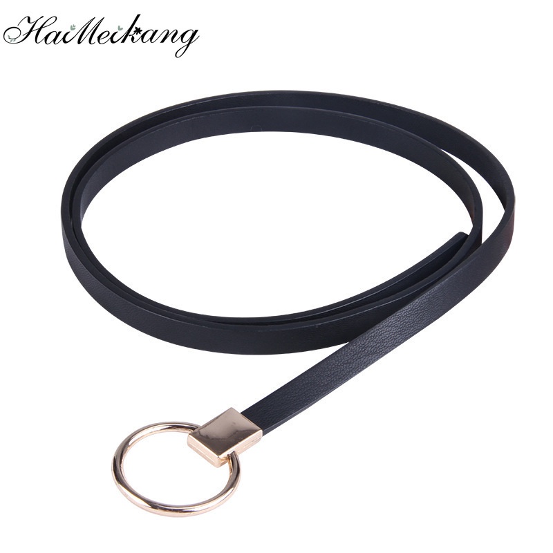 Haimeikang Thời trang nữ màu sắc đầm đơn giản Thắt lưng nhỏ