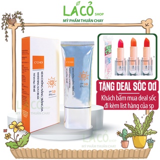 Kem chống nắng trắng da cchoi kem chống nắng cho da dầu mụn thay thế kem dưỡng ban ngày LÁ CỎ MỸ PHẨM THUẦN