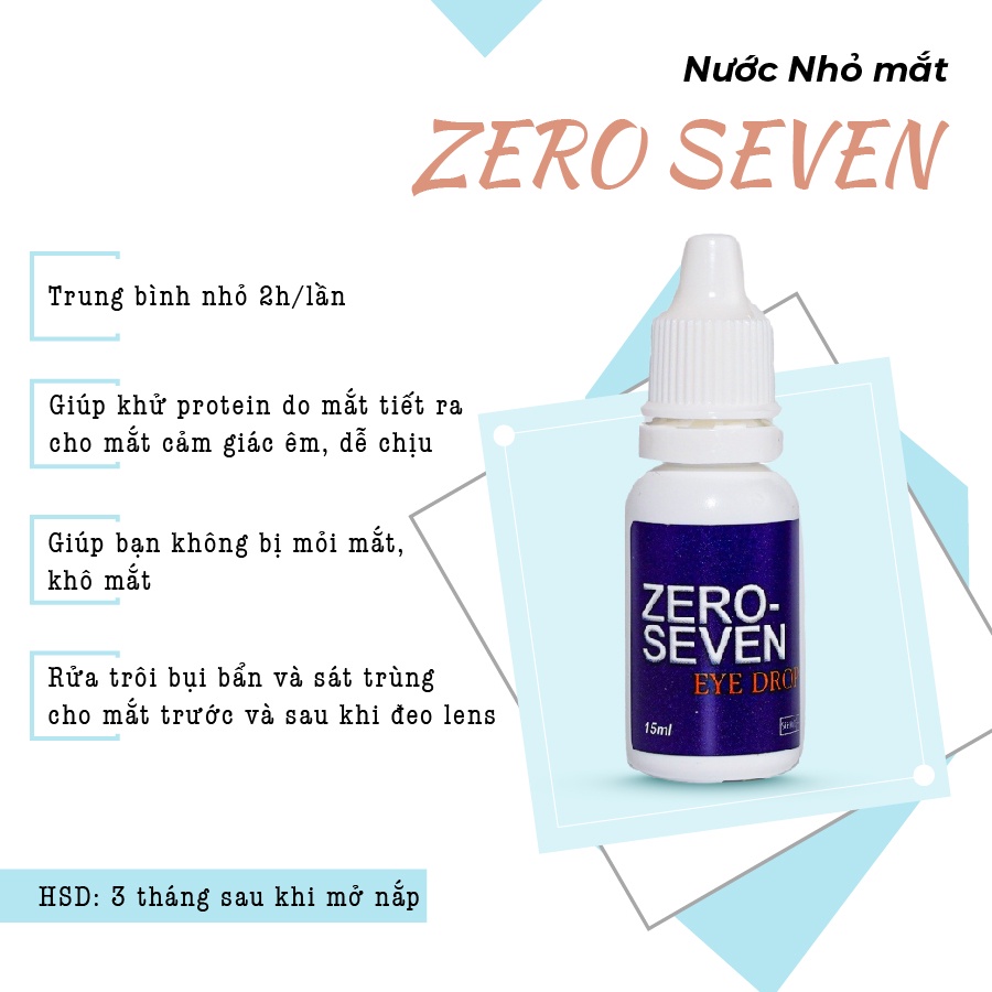 Nước Nhỏ Mắt Lens Nhân Tạo Zezo Seven Chống Khô Mắt Cung Cấp Ẩm An Toàn Cho Mắt Chai 15ml BLINKS EYES