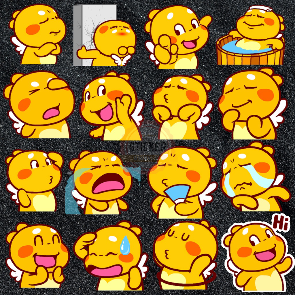 Sticker Ong Qoobee dễ thương chống nước sticker dán mũ bảo hiểm, laptop, điện thoại, đàn guitar, xe máy, vali