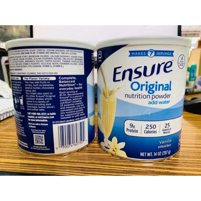 Sữa Ensure Mỹ Original Nutrition Powder 397g